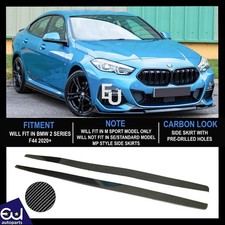 F�R BMW 2ER F44 M SPORT SEITENSCHWELLER VERL�NGERUNG PAAR KLINGEN CARBON LOOK 2020+