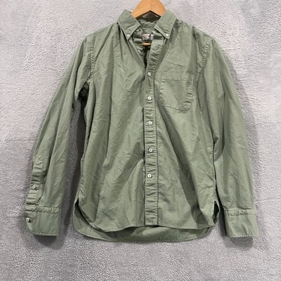 Wolf vs Goat Shirt 39/15.5 Green Oxford Pique Long Sleeve Button Down Italy