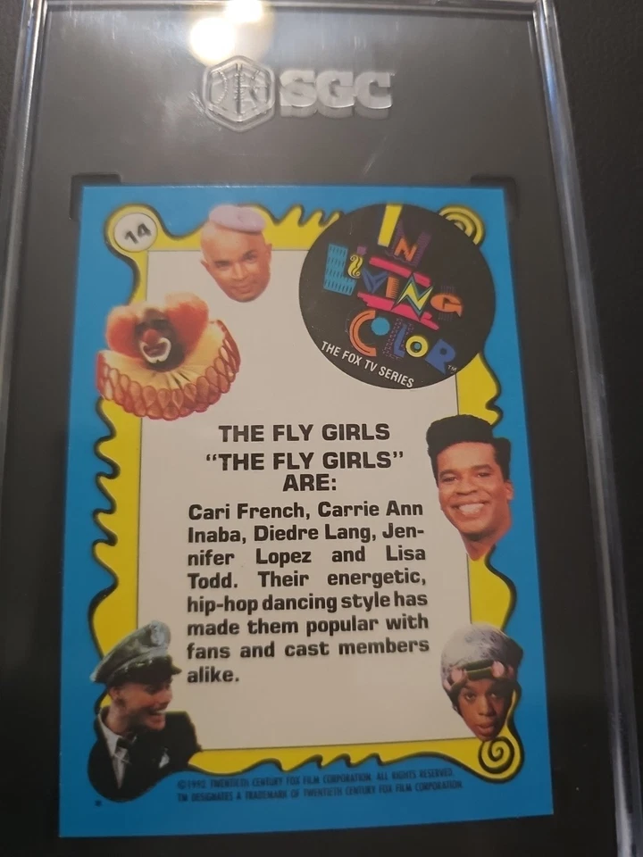 Jennifer Lopez Rookie RC 1992 Topps In Living Color #14 The Fly Girls SGC 9.5 - Image 3 of 3