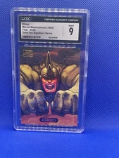 1994 Marvel Masterpieces Fleer GOLD FOIL SIGNATURE #100 Rhino CGC 9 MINT!!
