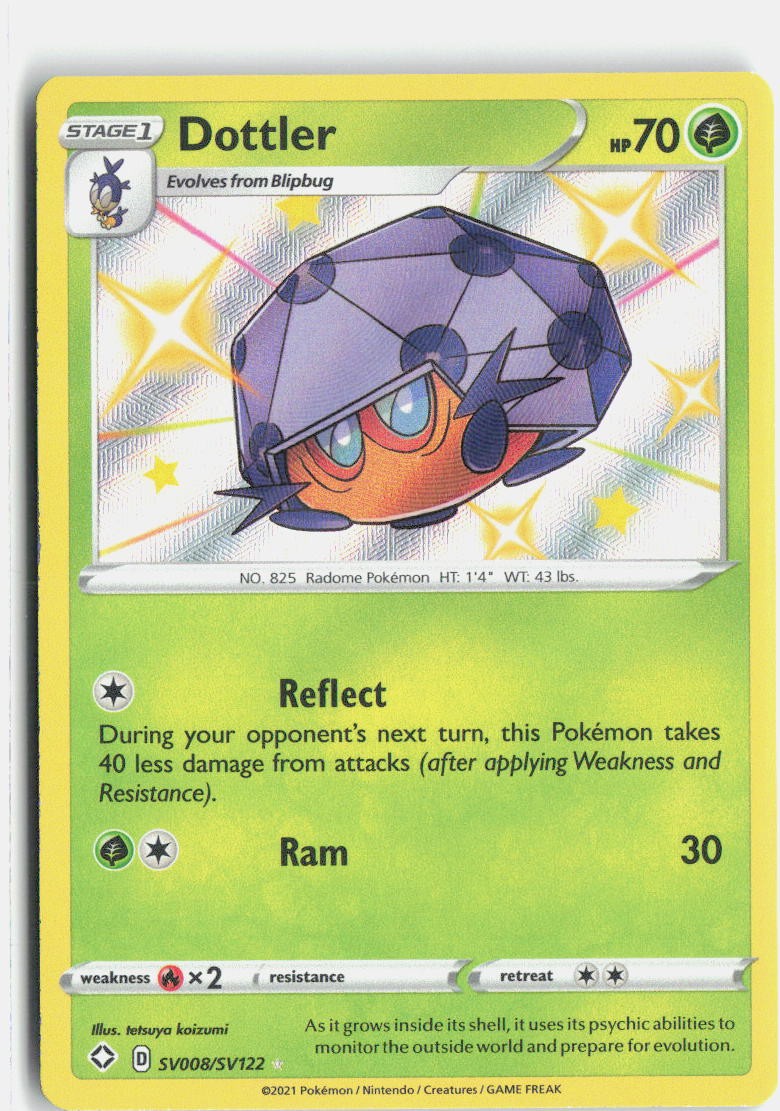 Dottler Holo Shiny Holo Rare Shining Fates: Shiny Vault SV008/SV122 NM