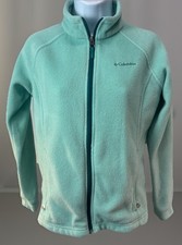 Columbia Sportswear Kids Fleece Jacket Full Zip Teal Blue Green Size Large 14/16