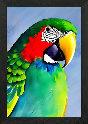 Bunter Papagei gerahmtes Wandbild Poster Leinwanddruck Bild