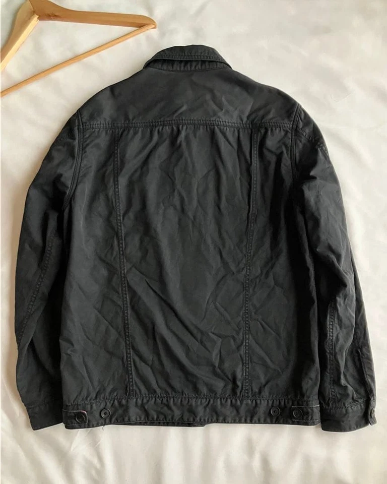 SOPHNET 3rd Trucker Jacket Navy Made in Japan Used Vintage Cotton Canvas - Image 3 of 4