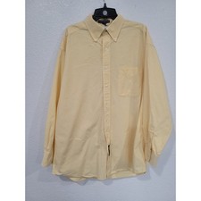 Tommy Hilfiger Mens Yellow Gingham Cotton Button Down Shirt 16 32-33 CA30118 22