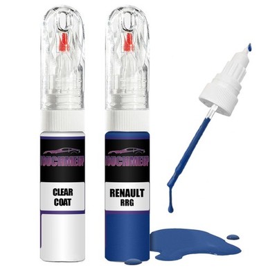 Lackstift für RENAULT BLUE NEON RRG + Clear Coat Klarlack Pinsel Kratzer Fix Kit