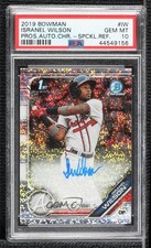 2019 Bowman Chrome Prospect Speckle Refractor Isranel Wilson PSA 10 Auto n0c