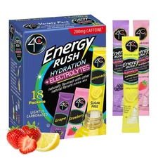 Energy Rush PSD with Electrolytes 18Ct Variety Pack Stix (Lemonade/Strawberry/Gr