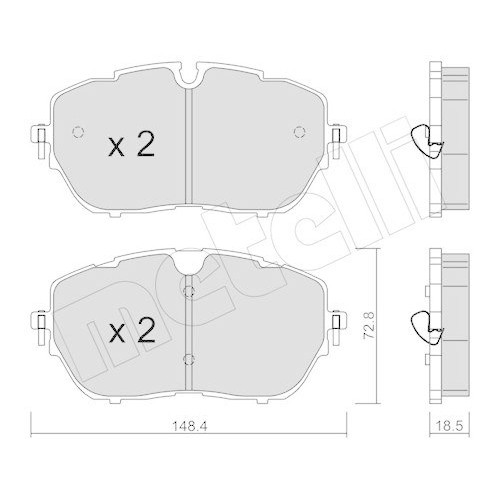 Plaquettes de frein Metelli 22-1105-0 pour stopper les sifflements sur Citroën