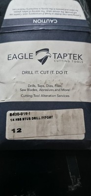 Eagle Taptek S400-016-1 1/4'' HSS Black Oxide Stub / Screw Machine Drill Bits 12