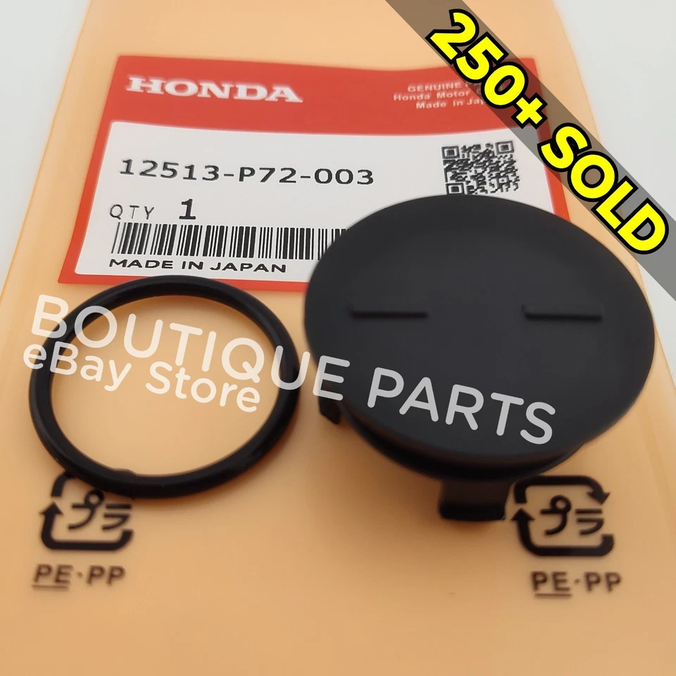 Junta de tapón y sello original para tapa de leva Honda 12513-P72-003 en culata Foto 3 de 4
