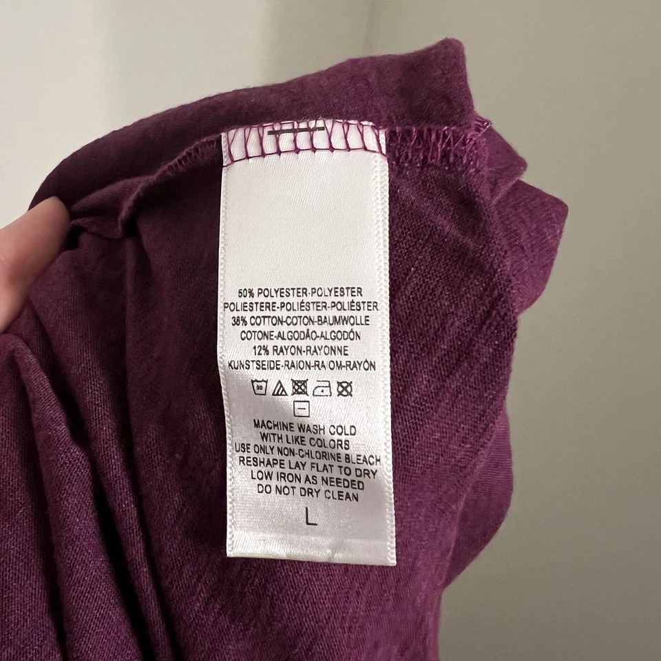 Vestido túnica boho grande Free People Beach nuevo con etiquetas púrpura manga larga Foto 4 de 4