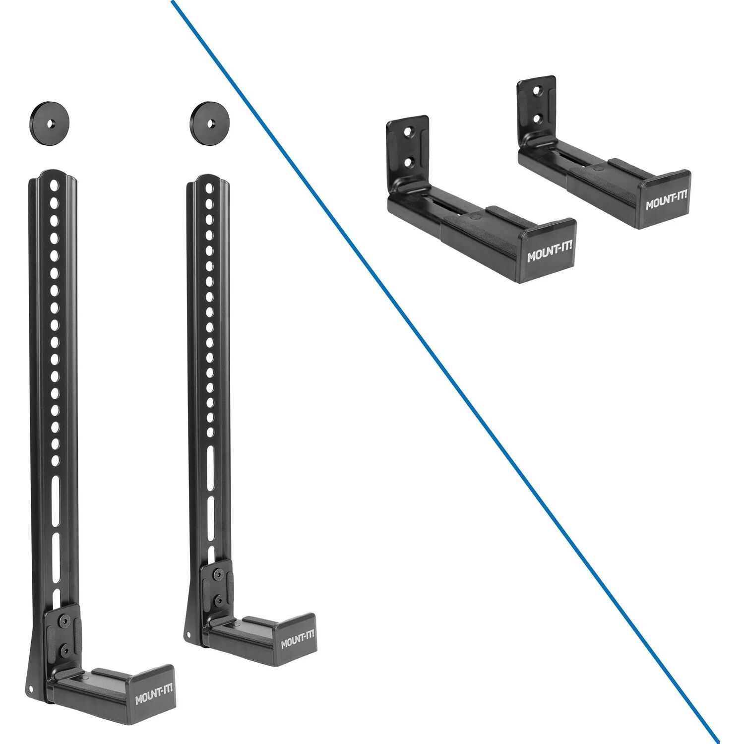 Mount-It! MI-SB50 Universal Soundbar Mount Brackets for TV and Wall Installation