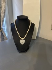 Vintage Swarovski Pave Heart Necklace