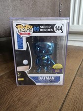 Funko POP! DC Super Heroes Batman 144 Blue Chrome SDCC Toy Tokyo Exclusive 2017