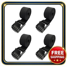 Lashing Straps 1 Inch x 4 Feet with Buckles 4 Pack Webbing Heavy Duty