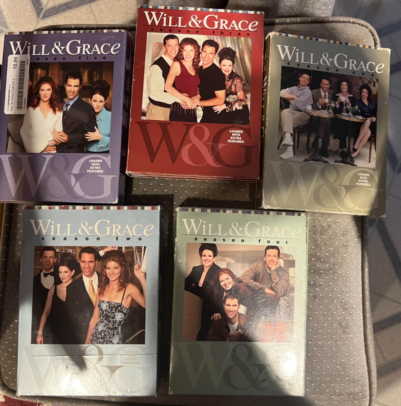 TV Will & Grace Season 1, 2, 3, 4, 5 ALL in Slipcover DVD lot Messing McCormack
