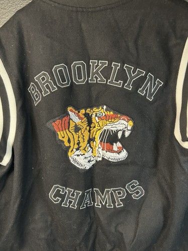 Vintage Havana Jacke Damen Gr. L schwarz Varsity Jacket Bomber - Brooklyn Champs - Bild 9 von 14