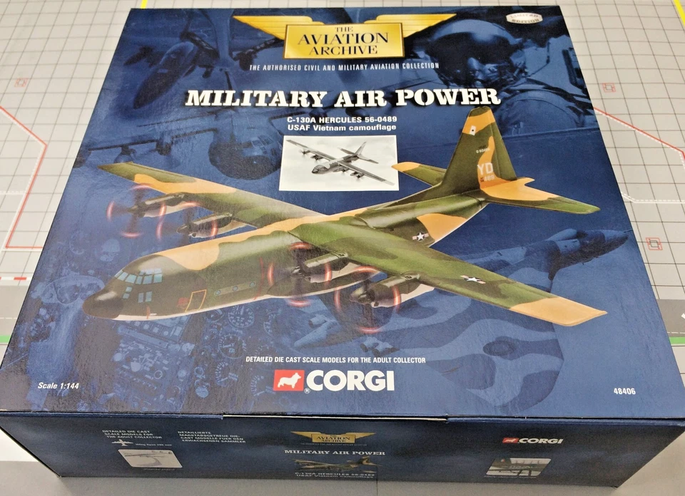 Corgi LOCKHEED C-130A HERCULES, USAF, Vietnam, camo scheme. 48406 . NEW - Image 2 of 4