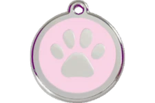 Red Dingo Dog Cat ID Pet Tag FREE Personalized Engraved Free Ship PAW PRINT