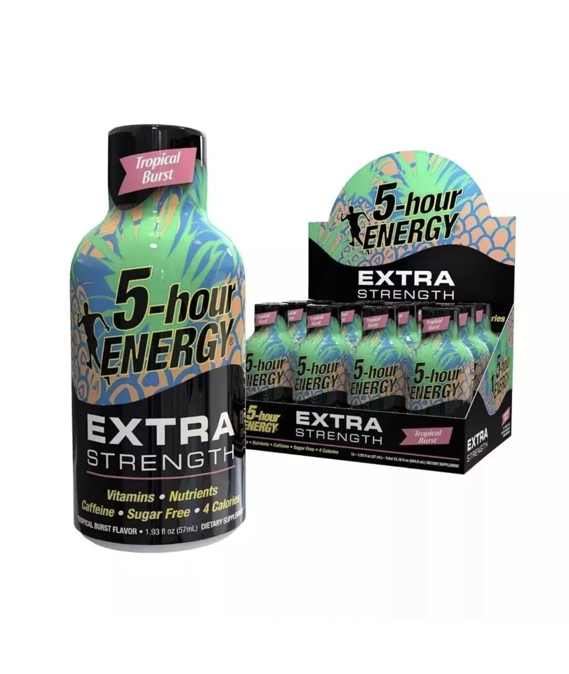 5 小时能量射击热带爆裂超强度无糖,24 包有效期:02/25+ — 第 4/4 张图片