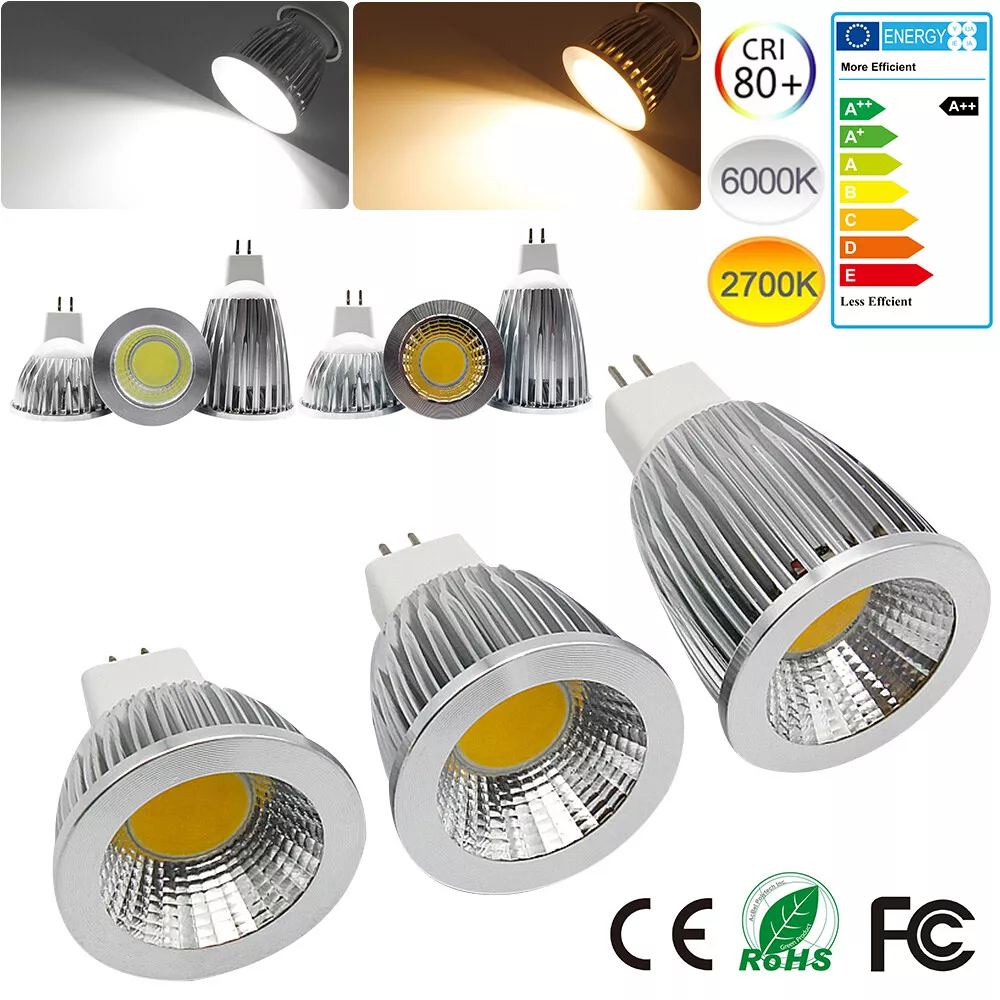9W 12W 15W MR16 LED COB Lamp Bulb Super bright DC12V Spotlight Warm White White