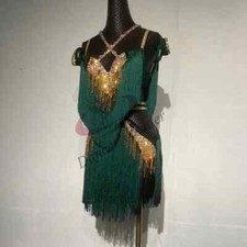 Latin Dance Professional Dress Tassel ChaCha Tango Women Standard Stage Skirt