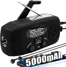 2024 Upgrade 5000mah Alertsync NOAA Weather Emergency Radio - Black