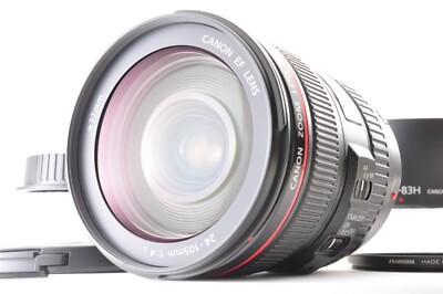 Canon EF 24-105mm f/4 L IS USM ULTRASONIC Zoom Lens w/Hood *Mint