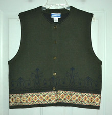 PENDLETON VEST FAIR ISLE BUTTON FRONT WOMANS LARGE WOOL  ACRYLIC