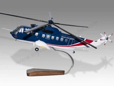 Sikorsky S-61N British International V.2 Desk Wood Helicopter Model Small 1/72