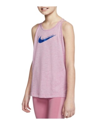 Nike Girls Trophy Dri-Fit Tank Top - Magic Flamingo Pink - Size Large