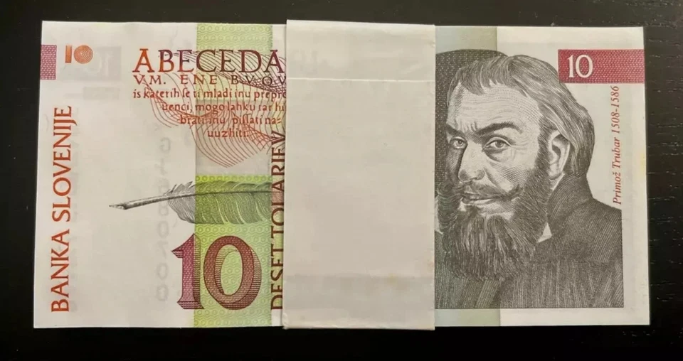 Slovenia 10 TOLARJEV P-11 1992 x 100 Pcs Lot BUNDLE Pre Euro UNC Slovenian NOTE - Image 4 of 4