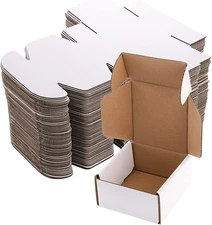 Cedilis 75 Pack Corrugated Mailer, 4X4X2 Inches Shipping Boxes, Small Cardboard