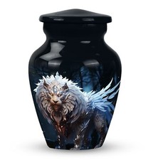 Lion Black Urns: Majestic Decorations for Human Ashes Keepsake