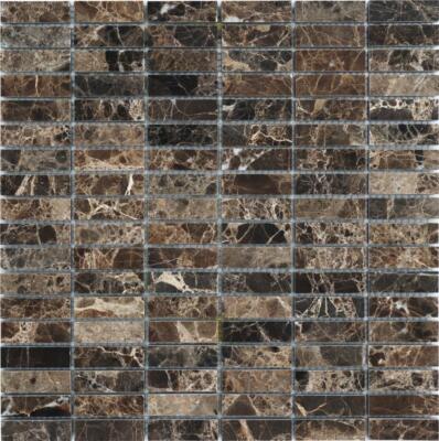 Simple Tile - Marble Mosaic Tile, ''Nevada Collection'' MM 3204 - Emperador Dark