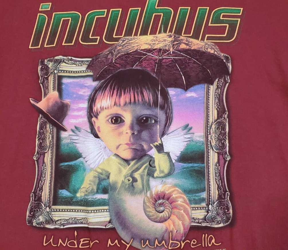 2002 Incubus Tour T Shirt Red men Size S M L 234XL SG482