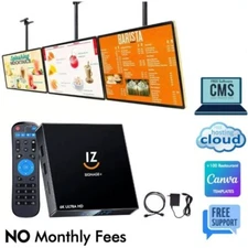 Digital Signage Player for Ads or Digital Menu Boards + Software + Tech support