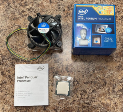 Intel Pentium G3220 3Ghz LGA1150 CPU with Heatsync + Fan BX80646G3220 E97379-001
