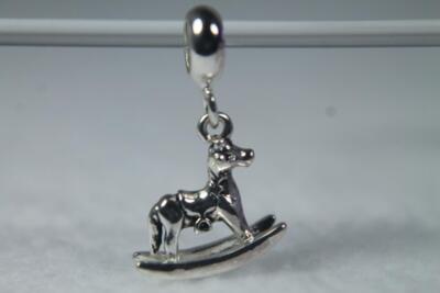 'Rocking Horse' Silverstone Dangle Bead By DaVinci #DB 17-4 NEW