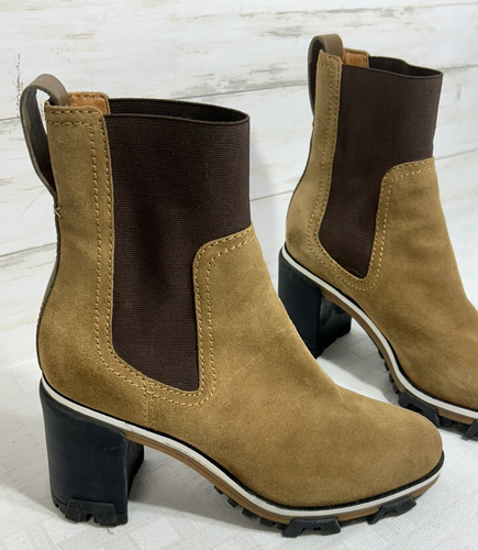 Rag & Bone Women Boot Size 38.5 US 8.5 Brown Leather Block Heel Lug Sole Pull On - Picture 2 of 18