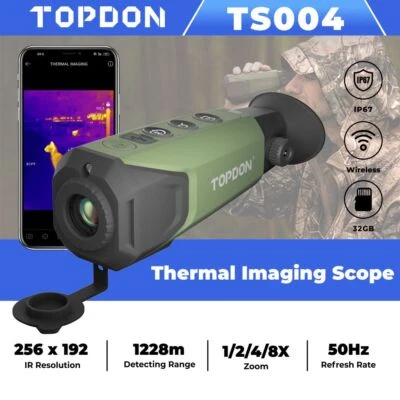 NEW TOPDON TS004 Handheld Thermal Imaging Monocular Green Ai 256x192 50Hz UK
