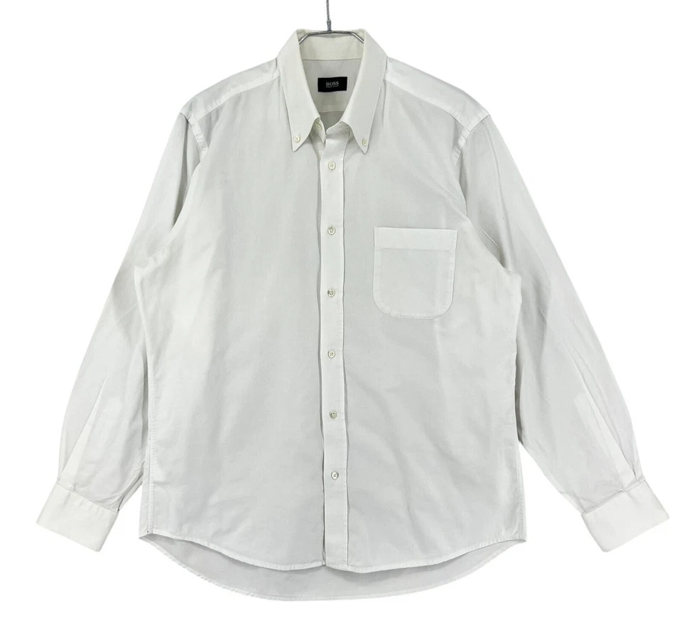 HUGO BOSS Shirt Lässig Formal Slim Fit Solid Herren Größe L (42 - 16 1/2) - Bild 1 von 4