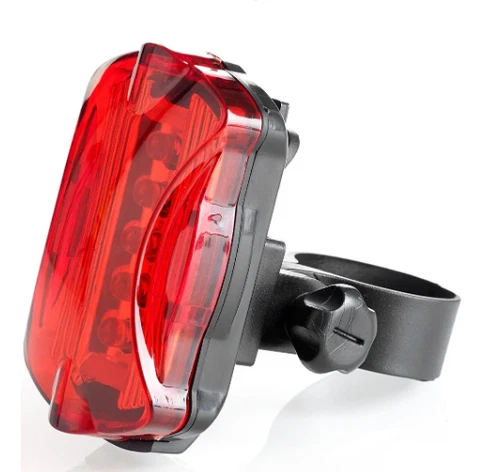 2 Stück Fahrrad Rücklicht 5 LED rot Sicherheit hinten blinkend 6 Modi AAA batteriebetrieben - Bild 7 von 19