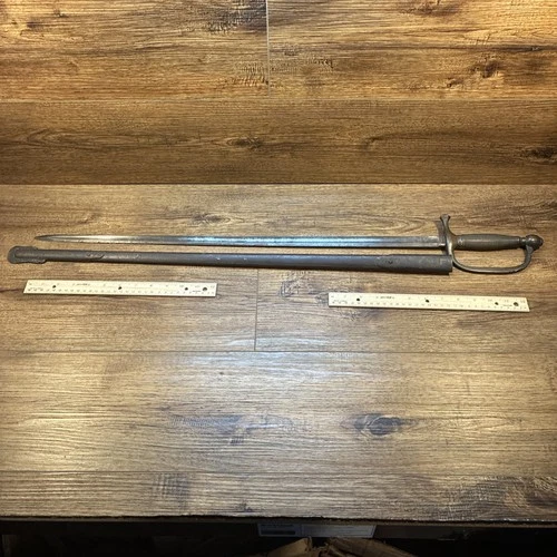 Original Ames M1840 Musician's Sword with Scabbard Dated 1847 CABOTVILLE