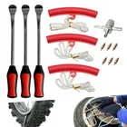 Tire Spoon Lever Iron Tool Set For Small Motorcycle Bike W/Protective Sleeves US