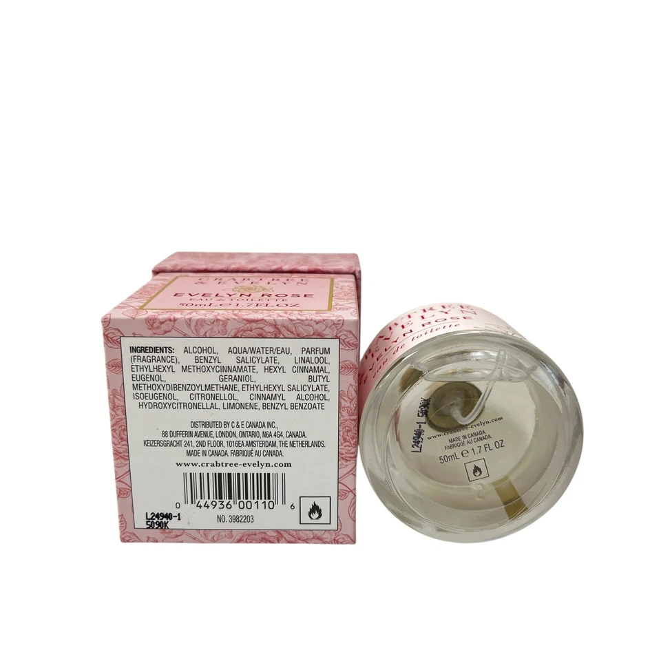 Crabtree & Evelyn Evelyn Rose Eau De Toilette 50ml 1.7 fl oz - Image 4 of 4