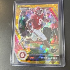 2021 Panini Prizm Draft Picks Gold Cracked Ice Josh Jacobs #95 Alabama Crimson …