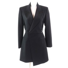 Alexander McQueen Black Wool Silk Dress Size 36 Luxury Designer JAPAN