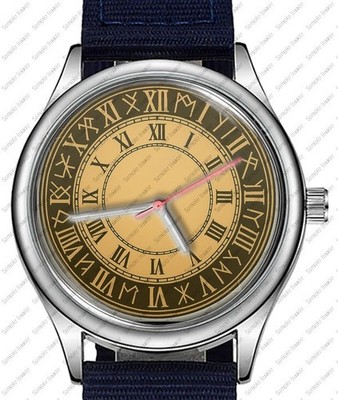 Ancient Rune Symbol Roman Dial 38mm Ladies Wrist Watch